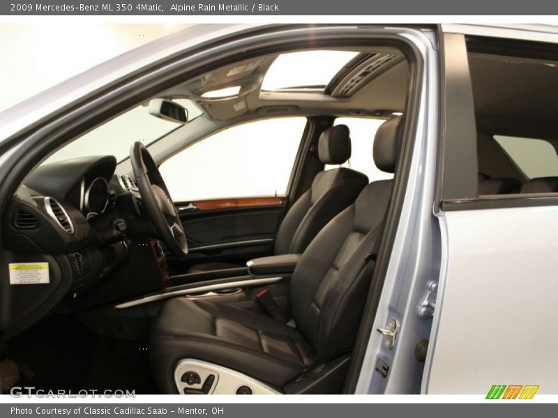 Alpine Rain Metallic / Black 2009 Mercedes-Benz ML 350 4Matic
