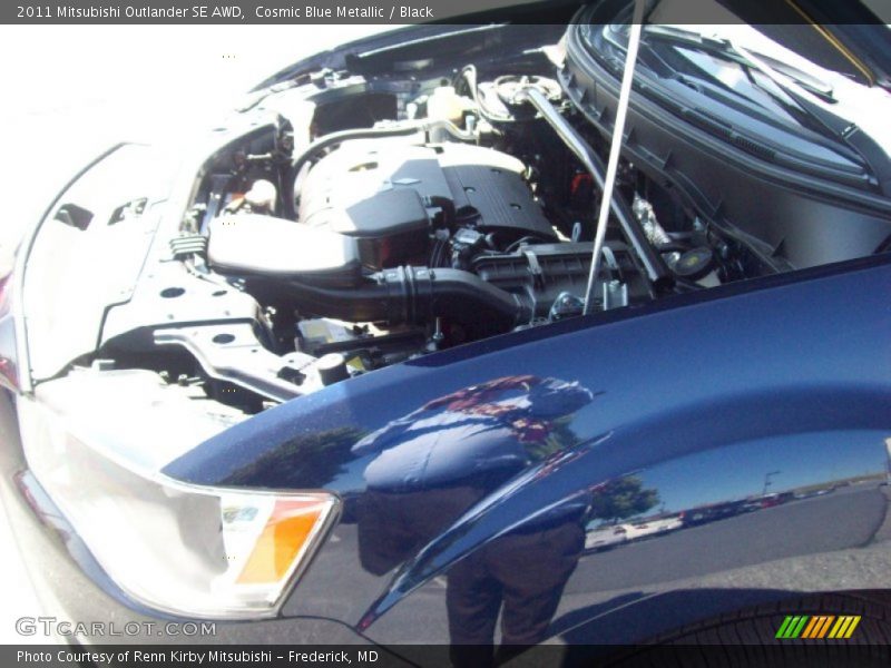 Cosmic Blue Metallic / Black 2011 Mitsubishi Outlander SE AWD
