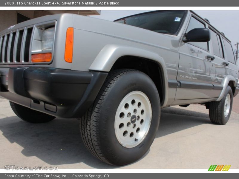 Silverstone Metallic / Agate Black 2000 Jeep Cherokee Sport 4x4