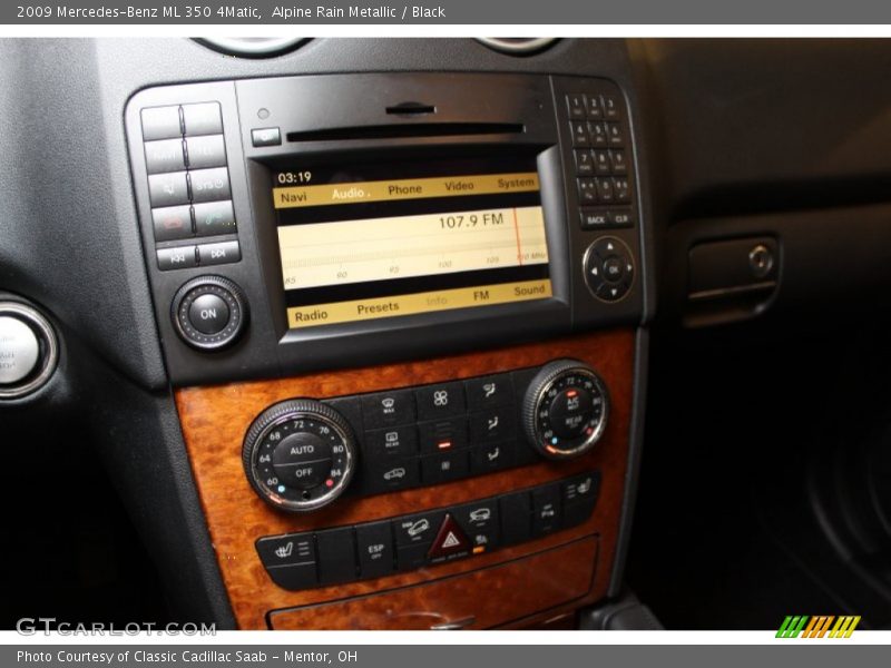 Alpine Rain Metallic / Black 2009 Mercedes-Benz ML 350 4Matic