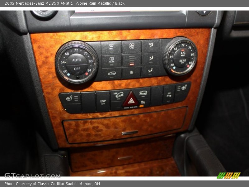 Alpine Rain Metallic / Black 2009 Mercedes-Benz ML 350 4Matic