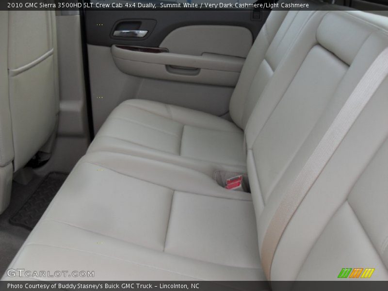 Summit White / Very Dark Cashmere/Light Cashmere 2010 GMC Sierra 3500HD SLT Crew Cab 4x4 Dually