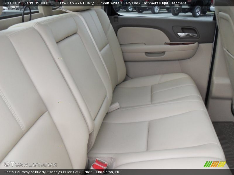 Summit White / Very Dark Cashmere/Light Cashmere 2010 GMC Sierra 3500HD SLT Crew Cab 4x4 Dually