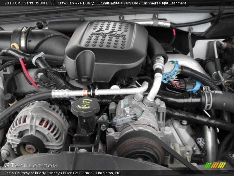 Summit White / Very Dark Cashmere/Light Cashmere 2010 GMC Sierra 3500HD SLT Crew Cab 4x4 Dually
