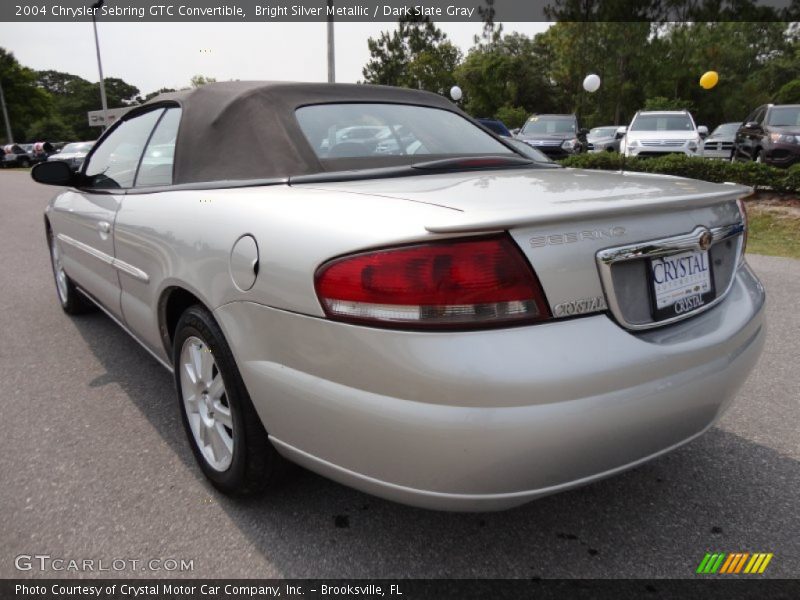 Bright Silver Metallic / Dark Slate Gray 2004 Chrysler Sebring GTC Convertible
