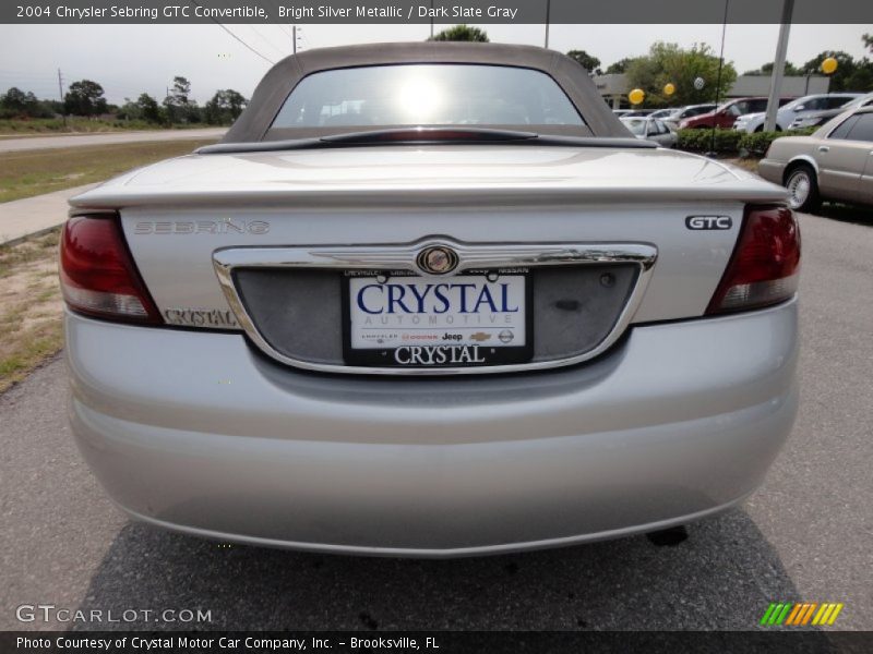 Bright Silver Metallic / Dark Slate Gray 2004 Chrysler Sebring GTC Convertible