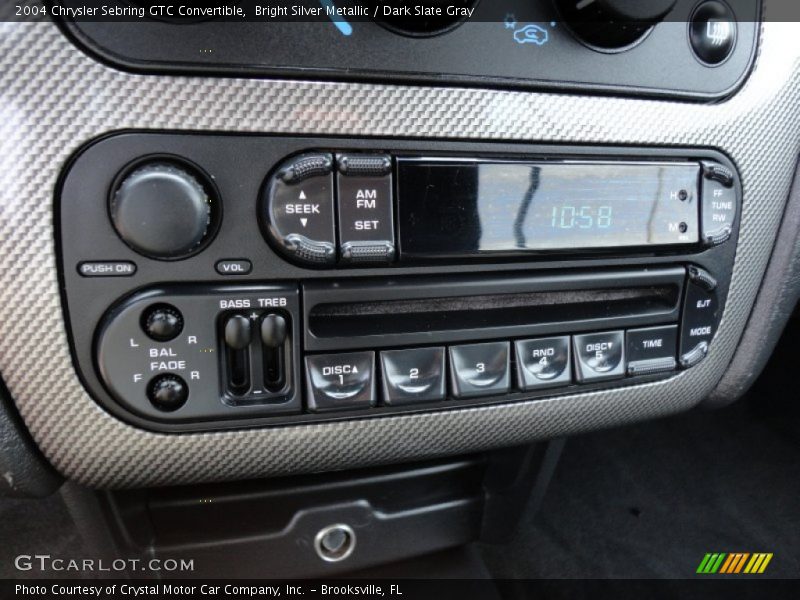 Controls of 2004 Sebring GTC Convertible
