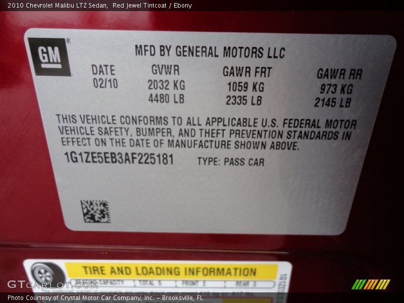 Red Jewel Tintcoat / Ebony 2010 Chevrolet Malibu LTZ Sedan