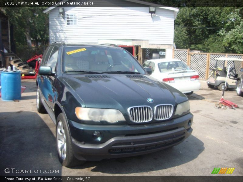 Oxford Green Metallic / Beige 2001 BMW X5 4.4i