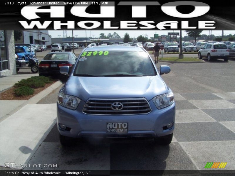 Wave Line Blue Pearl / Ash 2010 Toyota Highlander Limited