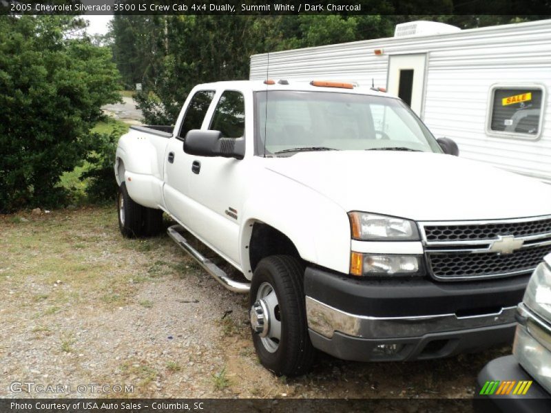 Summit White / Dark Charcoal 2005 Chevrolet Silverado 3500 LS Crew Cab 4x4 Dually