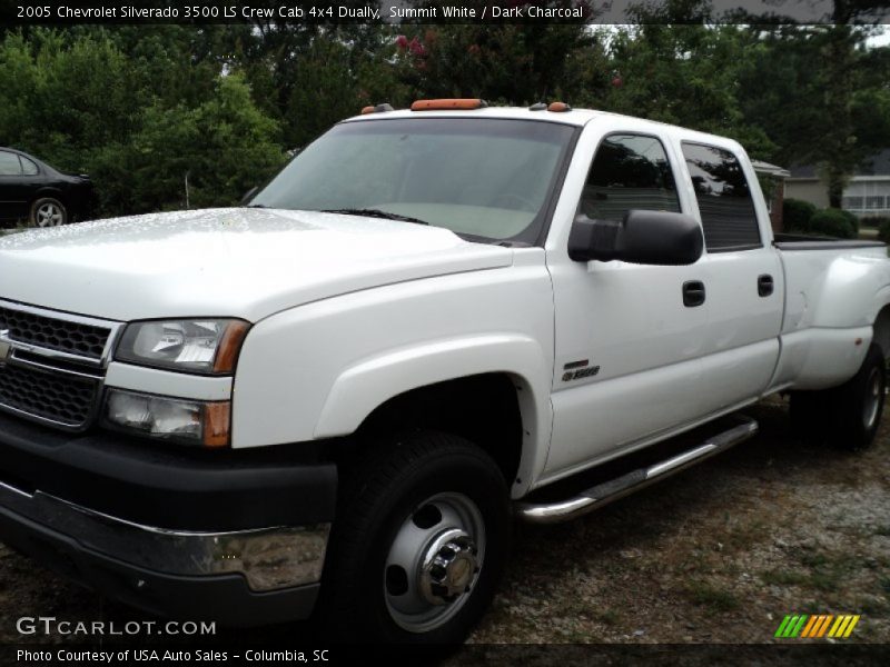 Summit White / Dark Charcoal 2005 Chevrolet Silverado 3500 LS Crew Cab 4x4 Dually