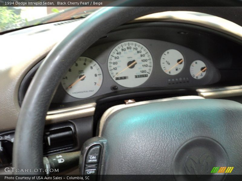 Black Cherry Pearl / Beige 1994 Dodge Intrepid Sedan
