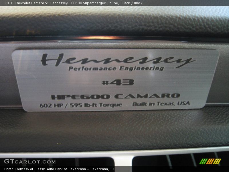  2010 Camaro SS Hennessey HPE600 Supercharged Coupe Logo