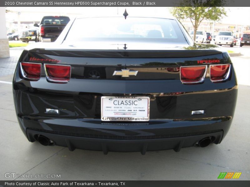 Black / Black 2010 Chevrolet Camaro SS Hennessey HPE600 Supercharged Coupe