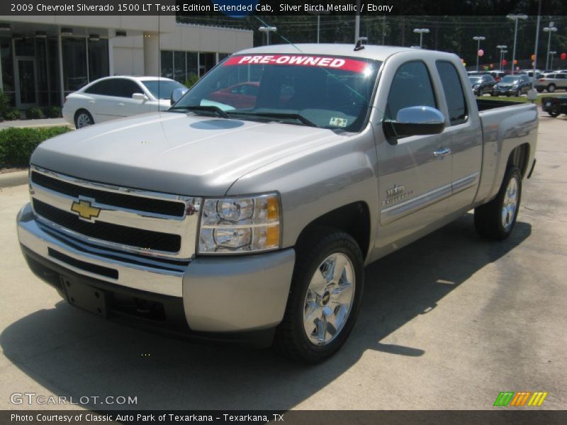 Silver Birch Metallic / Ebony 2009 Chevrolet Silverado 1500 LT Texas Edition Extended Cab