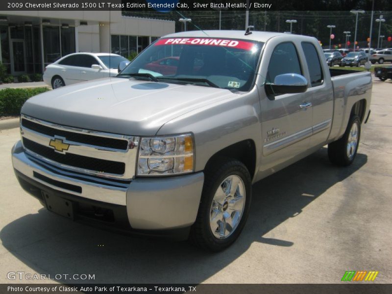 Silver Birch Metallic / Ebony 2009 Chevrolet Silverado 1500 LT Texas Edition Extended Cab