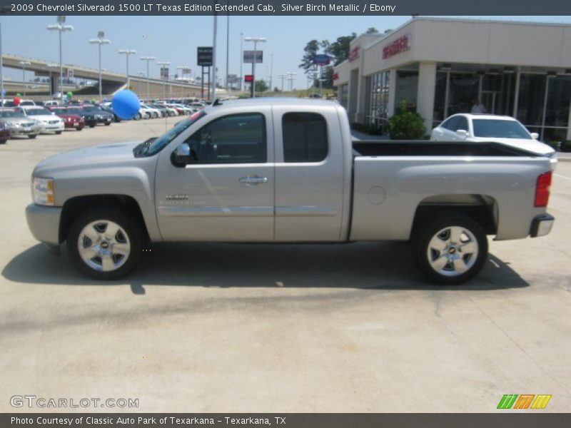 Silver Birch Metallic / Ebony 2009 Chevrolet Silverado 1500 LT Texas Edition Extended Cab