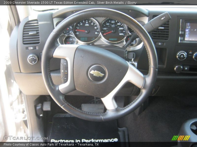 Silver Birch Metallic / Ebony 2009 Chevrolet Silverado 1500 LT Texas Edition Extended Cab