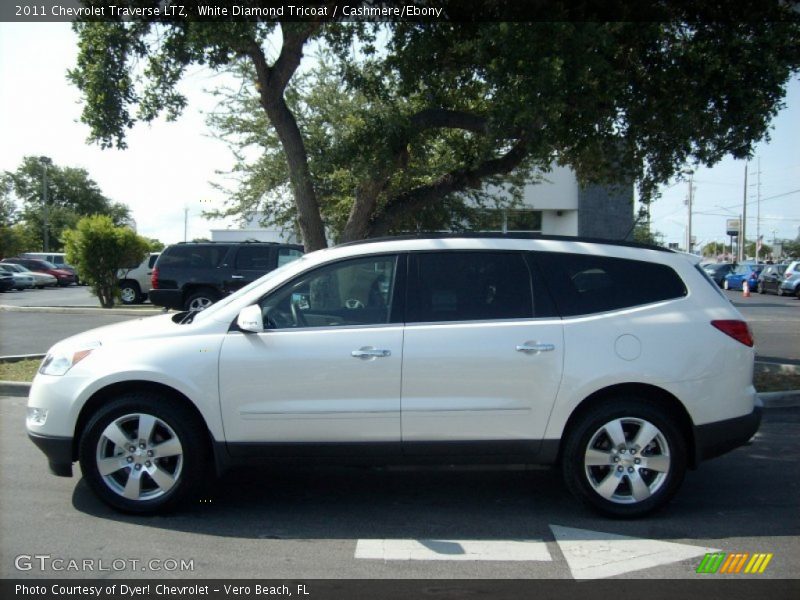 White Diamond Tricoat / Cashmere/Ebony 2011 Chevrolet Traverse LTZ