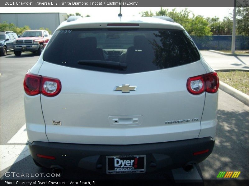 White Diamond Tricoat / Cashmere/Ebony 2011 Chevrolet Traverse LTZ