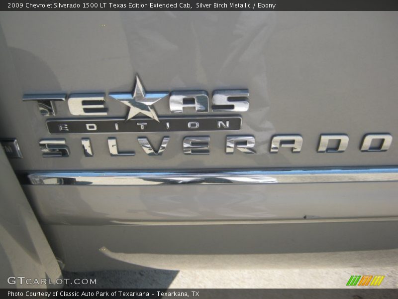 Silver Birch Metallic / Ebony 2009 Chevrolet Silverado 1500 LT Texas Edition Extended Cab