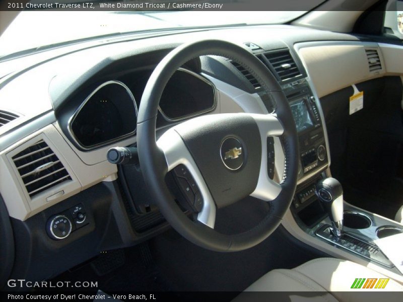 White Diamond Tricoat / Cashmere/Ebony 2011 Chevrolet Traverse LTZ