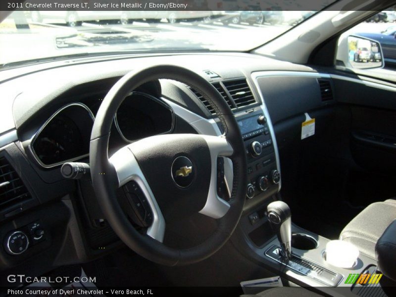 Silver Ice Metallic / Ebony/Ebony 2011 Chevrolet Traverse LT