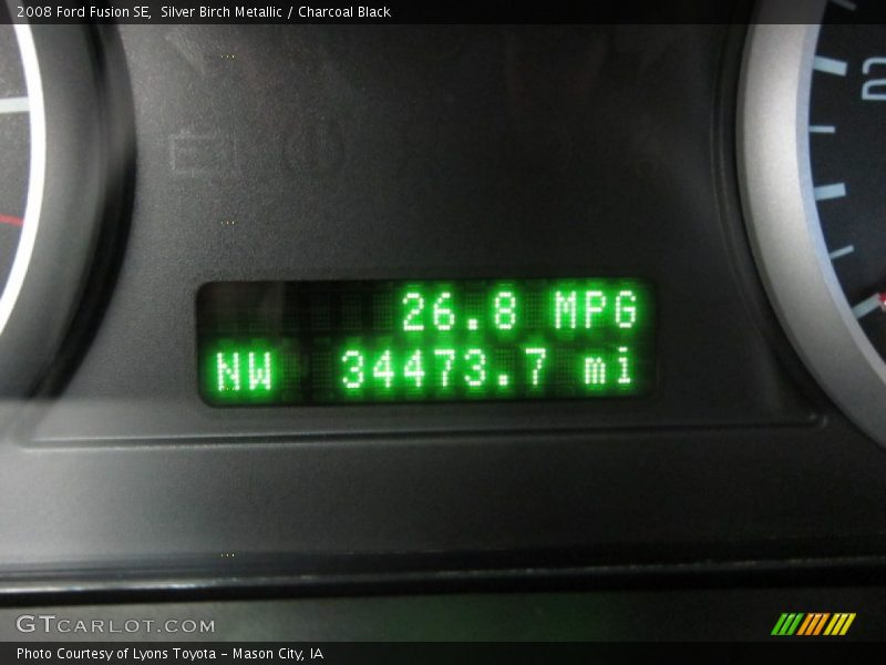 Silver Birch Metallic / Charcoal Black 2008 Ford Fusion SE
