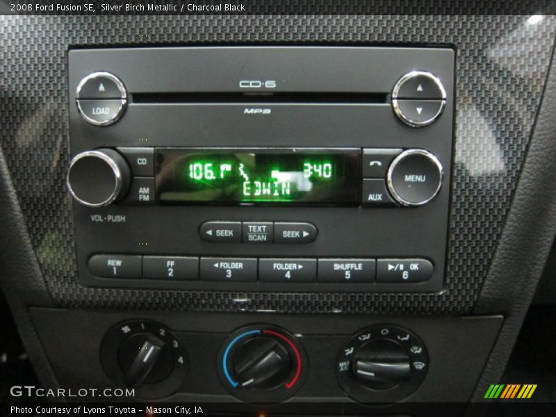 Silver Birch Metallic / Charcoal Black 2008 Ford Fusion SE