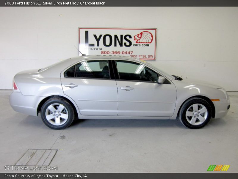 Silver Birch Metallic / Charcoal Black 2008 Ford Fusion SE