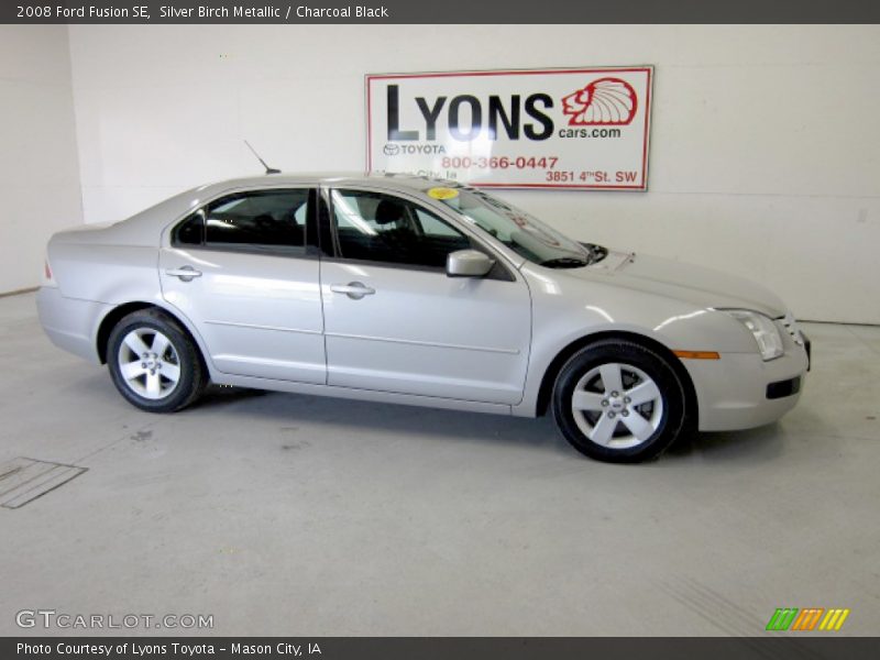 Silver Birch Metallic / Charcoal Black 2008 Ford Fusion SE