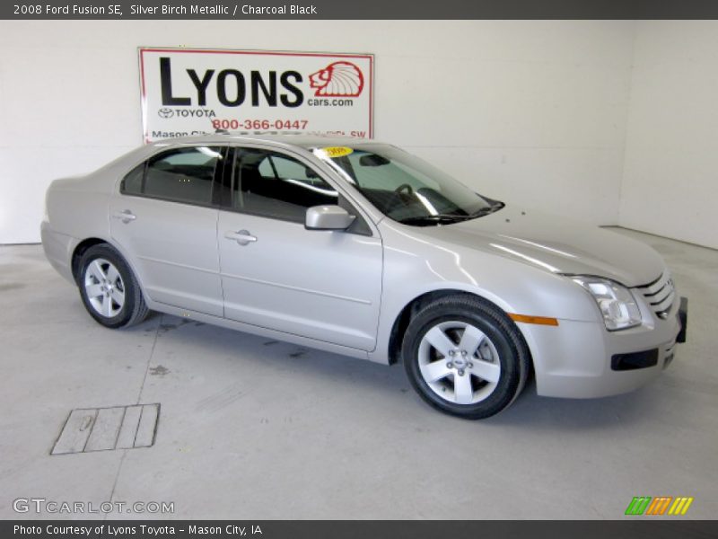 Silver Birch Metallic / Charcoal Black 2008 Ford Fusion SE