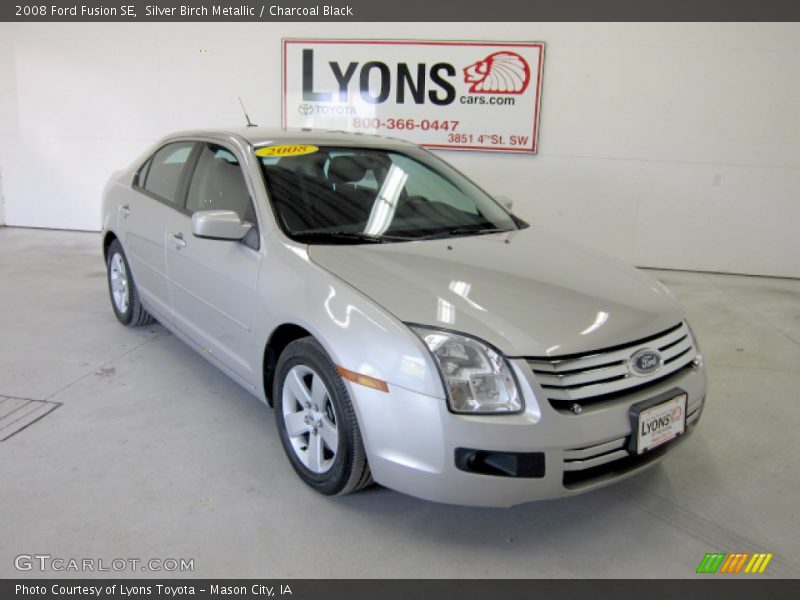 Silver Birch Metallic / Charcoal Black 2008 Ford Fusion SE
