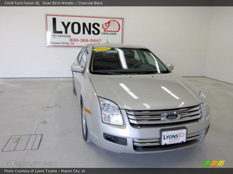 Silver Birch Metallic / Charcoal Black 2008 Ford Fusion SE