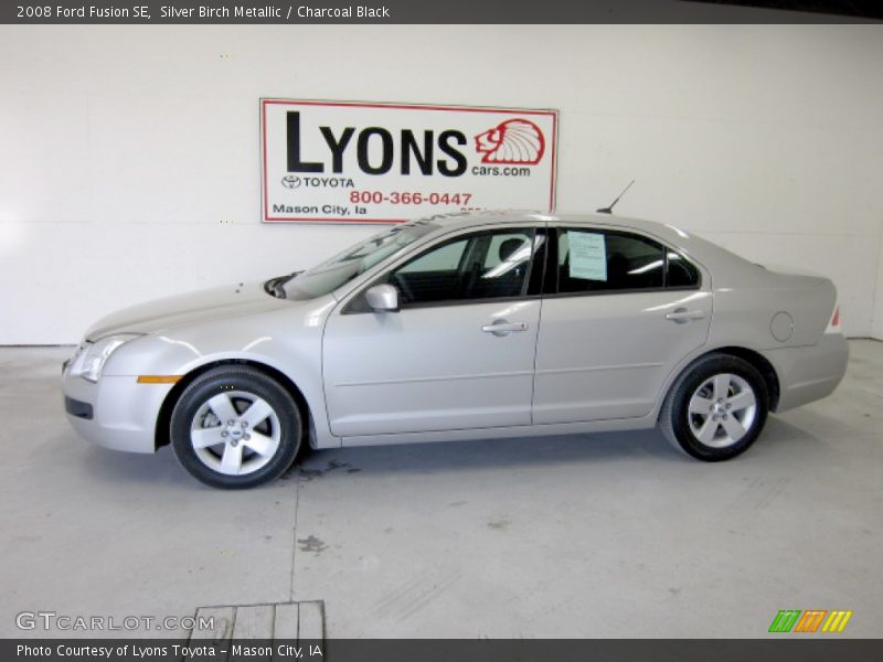 Silver Birch Metallic / Charcoal Black 2008 Ford Fusion SE