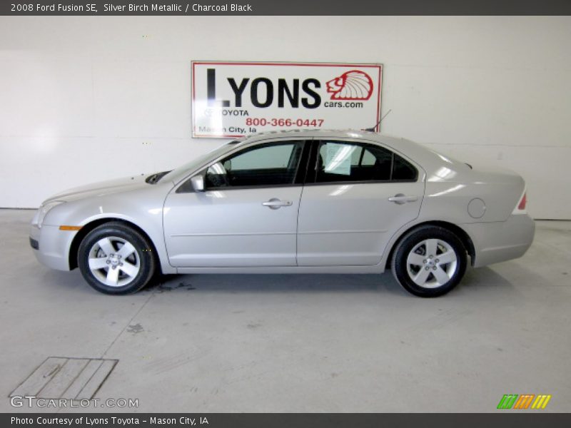 Silver Birch Metallic / Charcoal Black 2008 Ford Fusion SE