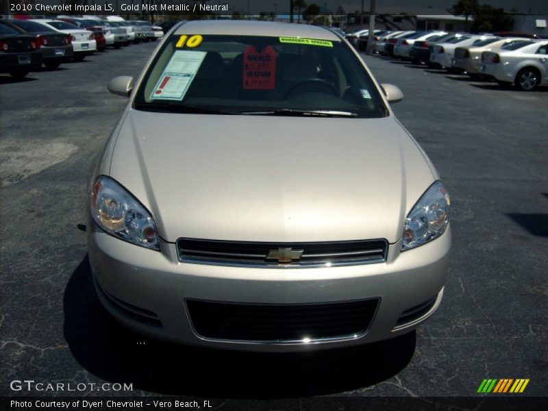 Gold Mist Metallic / Neutral 2010 Chevrolet Impala LS