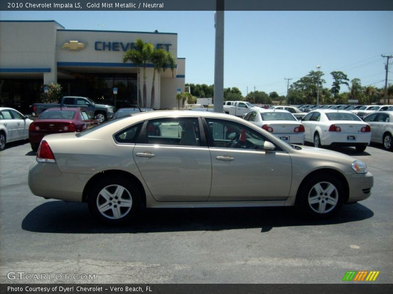 Gold Mist Metallic / Neutral 2010 Chevrolet Impala LS