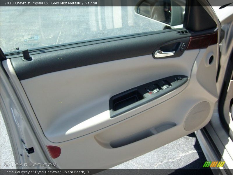Gold Mist Metallic / Neutral 2010 Chevrolet Impala LS