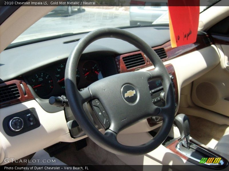 Gold Mist Metallic / Neutral 2010 Chevrolet Impala LS