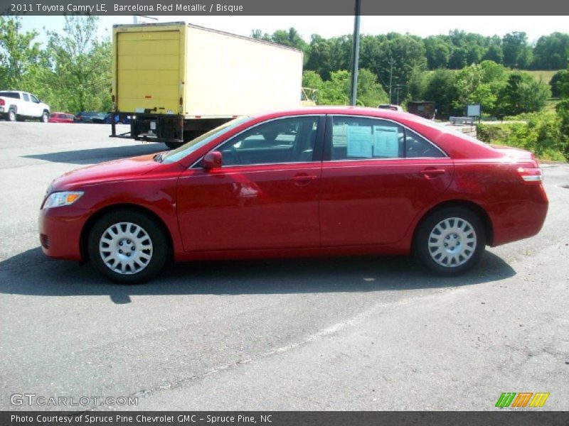 Barcelona Red Metallic / Bisque 2011 Toyota Camry LE