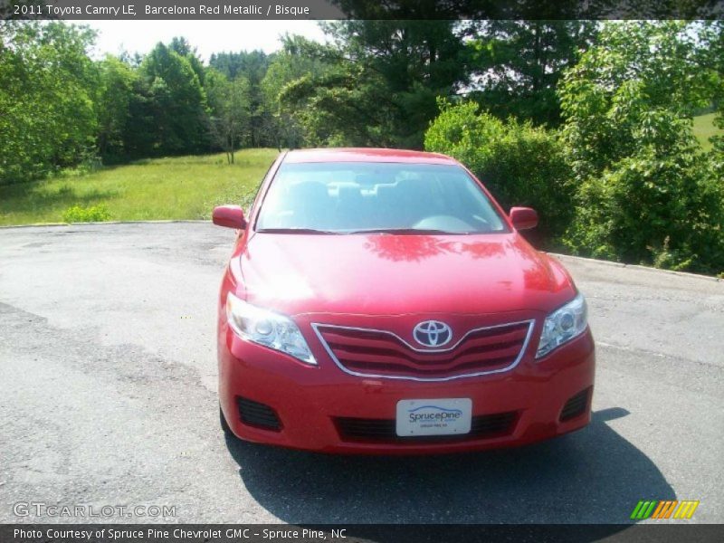 Barcelona Red Metallic / Bisque 2011 Toyota Camry LE