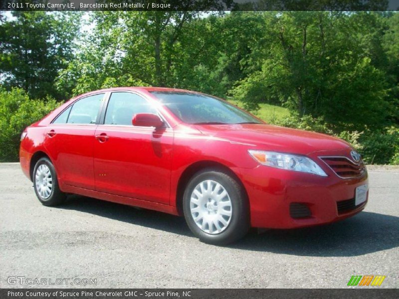 Barcelona Red Metallic / Bisque 2011 Toyota Camry LE