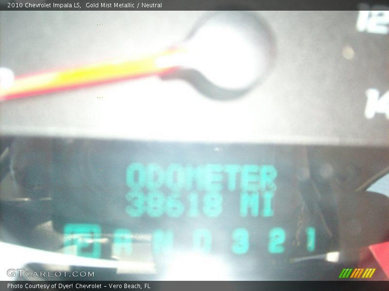 Gold Mist Metallic / Neutral 2010 Chevrolet Impala LS