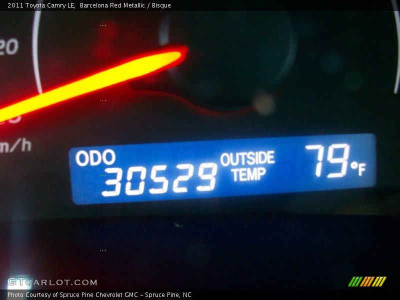 Barcelona Red Metallic / Bisque 2011 Toyota Camry LE
