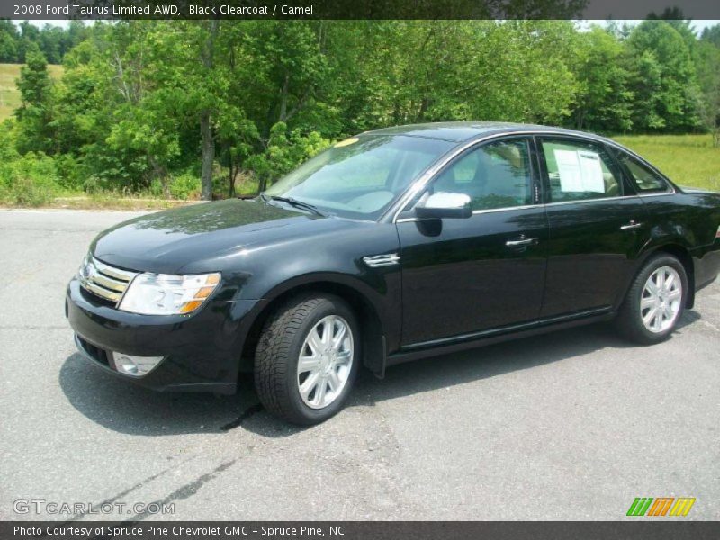 Black Clearcoat / Camel 2008 Ford Taurus Limited AWD