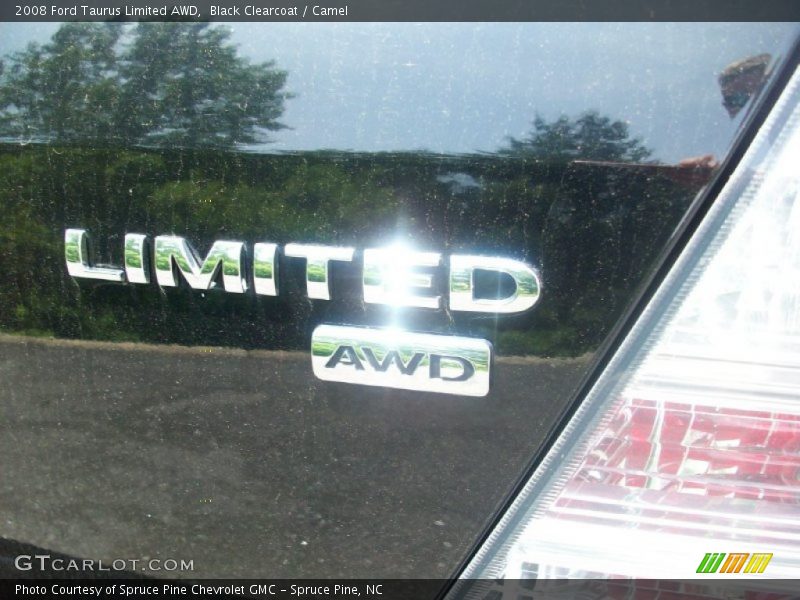Black Clearcoat / Camel 2008 Ford Taurus Limited AWD