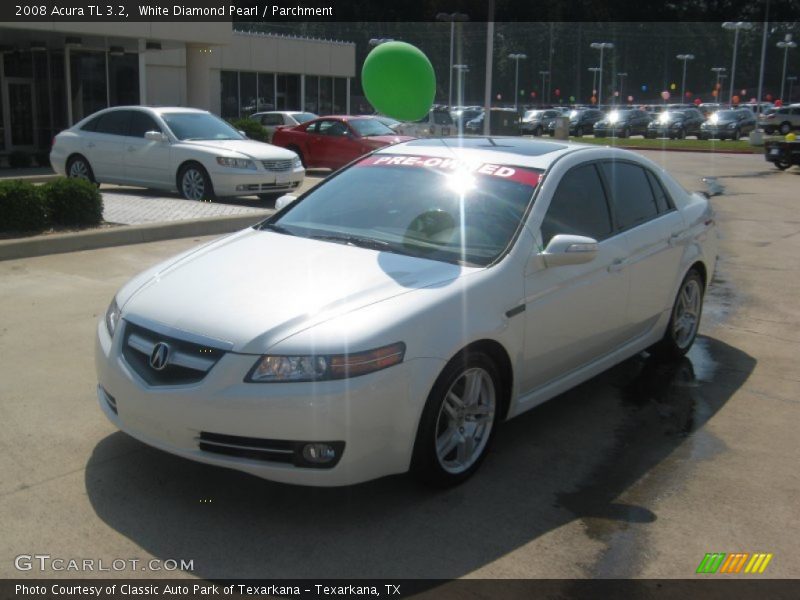 White Diamond Pearl / Parchment 2008 Acura TL 3.2