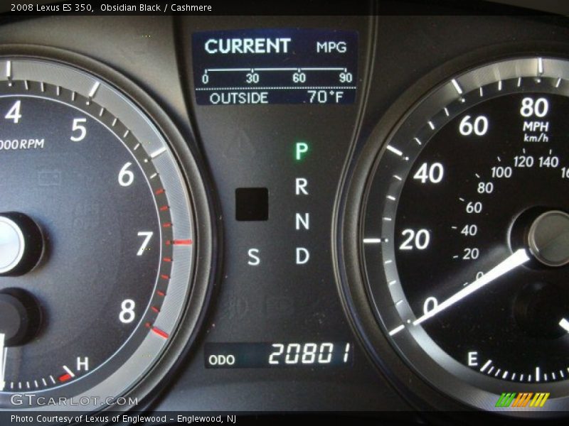 Obsidian Black / Cashmere 2008 Lexus ES 350